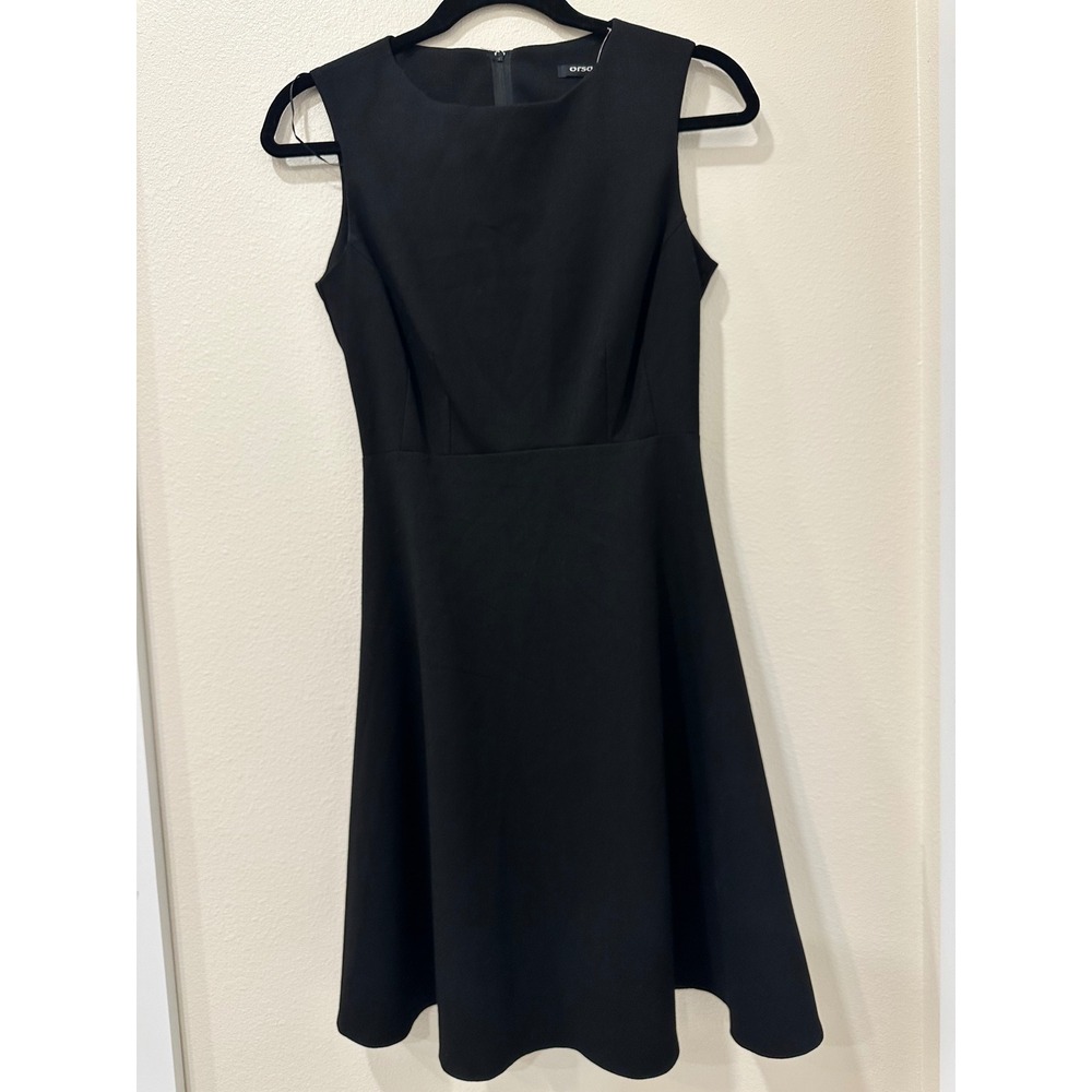 Orsay Womens Black Sleeveless Fit and Flare Business Look Dress Size 34 EUR